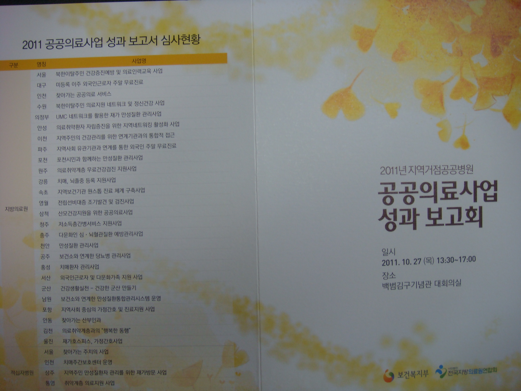 홍성의료원 공공성과보고대회 최우수상 