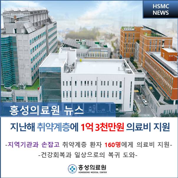 지난해 취약계층에 1억 3천만원 의료비 지원