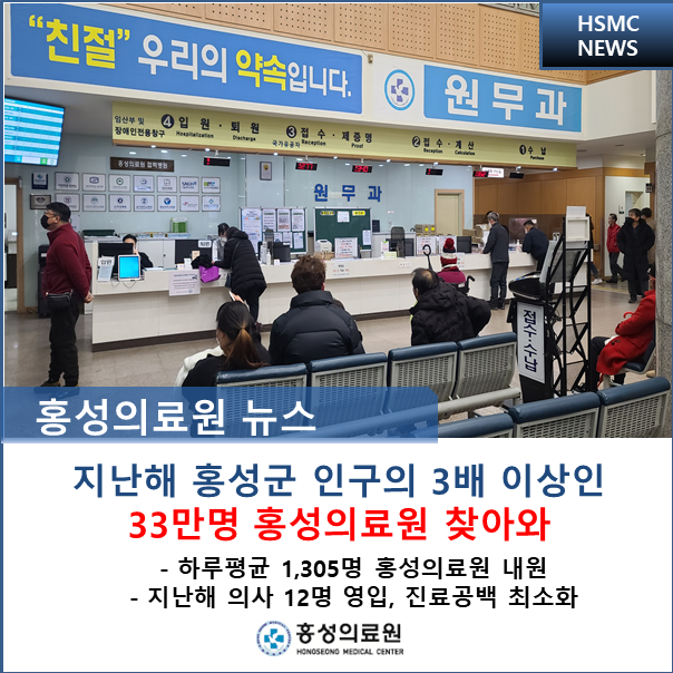 지난해 33만명 홍성의료원 찾아와